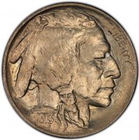1913 Buffalo Nickel Coin - Type 2 - Choice BU