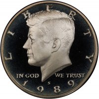 1989-S Kennedy Proof Half Dollar Coin - Choice PF