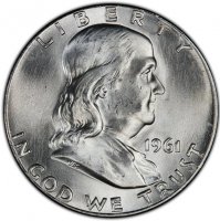 1961 Franklin Silver Half Dollar Coin - Choice BU