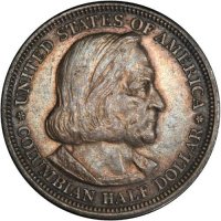1892 Columbian Exposition Commemorative Silver Half Dollar Coin - XF