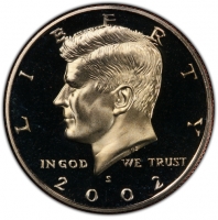 2002-S Kennedy Proof Half Dollar Coin - Choice PF
