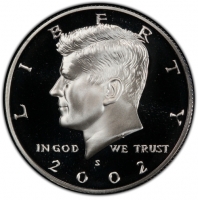 2002-S 90% Silver Kennedy Proof Half Dollar Coin - Choice PF