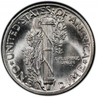 1943-S Mercury Silver Dime Coin - Choice BU