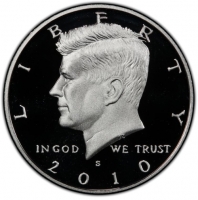 2010-S 90% Silver Kennedy Proof Half Dollar Coin - Choice PF