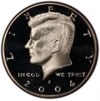 2004-S Kennedy Proof Half Dollar Coin - Choice PF