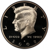 2008-S Kennedy Proof Half Dollar Coin - Choice PF