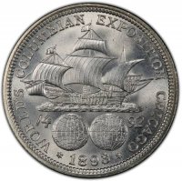 1893 Columbian Exposition Commemorative Silver Half Dollar Coin - BU