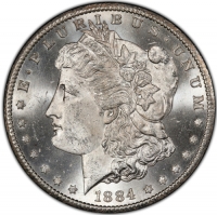 1884-CC Morgan Silver Dollar Coin - BU