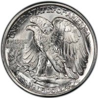 1941-D Walking Liberty Silver Half Dollar Coin - BU