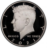 2021-S 99.9% Silver Kennedy Proof Half Dollar Coin - Choice PF