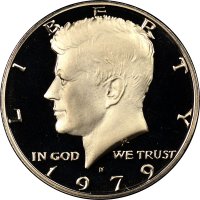 1979-S Kennedy Proof Half Dollar Coin - Type 1 - Choice PF