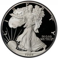 1988-S 1 oz American Proof Silver Eagle Coin - Gem Proof (w/ Box & COA)
