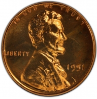 1951 Lincoln Proof Wheat Cent Coin - Brilliant Proof