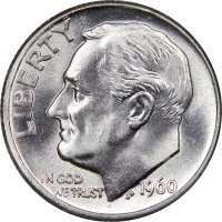 1960 Roosevelt Silver Dime Coin - Choice BU