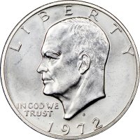 1972-S Eisenhower 40% Silver Dollar Coin - BU