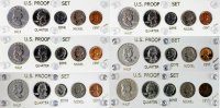 All 6 1950-1955 U.S. Silver Proof Coin Sets (New Capital Holders)