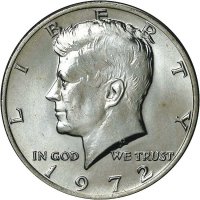 1972 Kennedy Half Dollar Coin - Choice BU