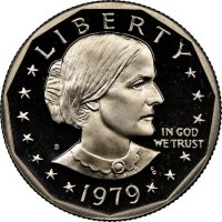 1979-S Susan B. Anthony Proof Dollar Coin - Type 2 - Choice PF