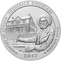 2017-P 5 oz Burnished Frederick Douglass ATB Silver Coin (w/ Box & COA)
