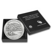 2014-P 5 oz Burnished Great Sand Dunes ATB Silver Coin (w/ Box & COA)