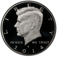 2014-S 90% Silver Kennedy Proof Half Dollar Coin - Choice PF