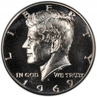 1969-S 40% Silver Proof Kennedy Half Dollar Coin - Choice PF