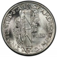 1945-D Mercury Silver Dime Coin - Choice BU