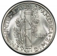 1943-D Mercury Silver Dime Coin - Choice BU