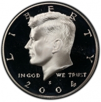 2004-S 90% Silver Kennedy Proof Half Dollar Coin - Choice PF