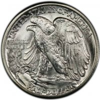 1945-D Walking Liberty Silver Half Dollar Coin - BU