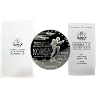 1991 Korean War Commemorative Silver Dollar Coin (Proof)
