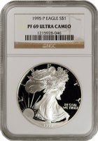 1995-P 1 oz American Proof Silver Eagle Coin - NGC PF-69 Ultra Cameo