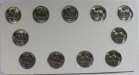 1942-45 11-Coin War Nickel Set - 35% Silver - Choice BU