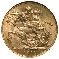 British Gold Sovereign Coin - Random Date - AU/BU