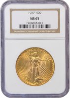 $20.00 Saint Gaudens Gold Double Eagle Coins - Random Dates - PCGS or NGC MS-65