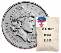 2026 Sesquicentennial Emerging Liberty Dime 200 Count P&D Bag - US Mint Sealed Box