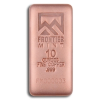10 oz Copper Bar - Frontier Mint - Box of 50 Bars