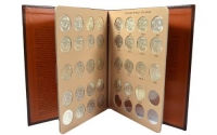 1948-1963 35-Coin Complete Set of Franklin Silver Half Dollars - AU/BU
