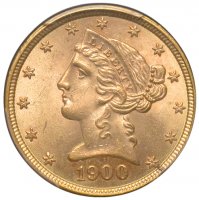 $5.00 Liberty Head Half Eagle Gold Coins - Random Dates - BU