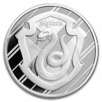 Harry Potter 1 oz Silver Houses: Slytherin - Gem BU