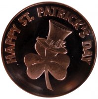 1 oz Copper Round - Happy St. Patrick's Day Design