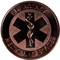 1 oz Copper Round - Emergency Medical Services (EMS) Design