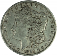 1881-O Morgan Silver Dollar Coin - Extremely Fine