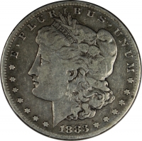 1883-S Morgan Silver Dollar Coin - Fine