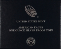 2014-W American Proof Silver Eagle Box & COA (NO Coin)