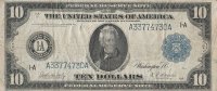 1914 $10.00 Federal Reserve Note - Large Type - Fine