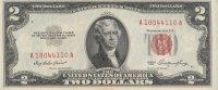 1953 $2.00 U.S. Note - Red Seal - About Uncirculated