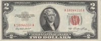 1953 $2.00 U.S. Note - Red Seal - Crisp Uncirculated