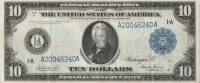 1914 $10.00 Federal Reserve Note - Large Type - Extremely Fine - FR-905