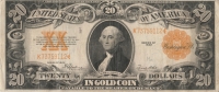1922 $20.00 Gold Certificate - Large Type - Very Fine